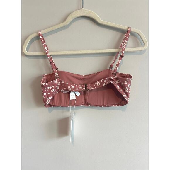 NWT Andie Swim The Bora Bora Bikini Top In Ditsy Floral Rose Size Medium - Picture 3 of 4